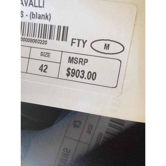 JUST CAVALLI NWT Asymmetric printed satin mini dress sz 42 / M - Picture 8 of 10